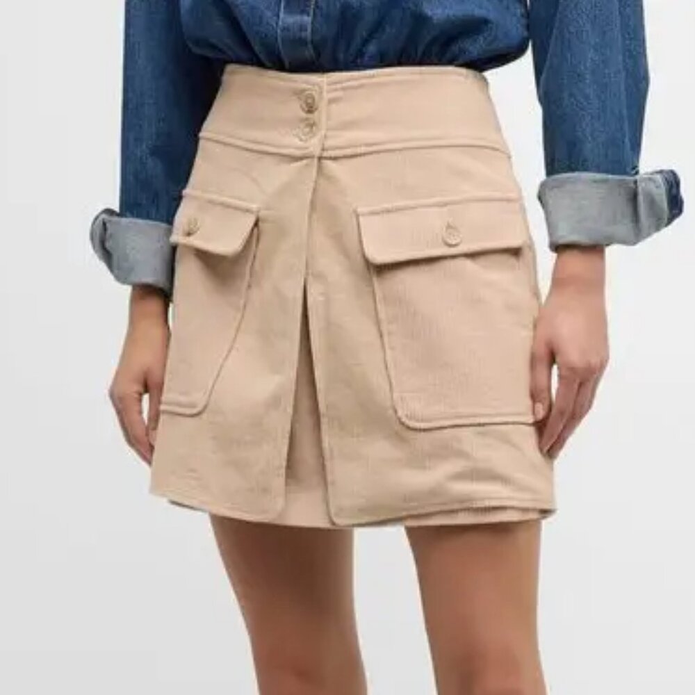 Le Superbe‎ Xtra Mini Corduroy Utility Skirt, Size 4, New with Tag